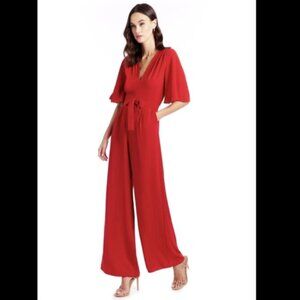NEW Amanda Uprichard Red Terre Jumpsuit Sz S